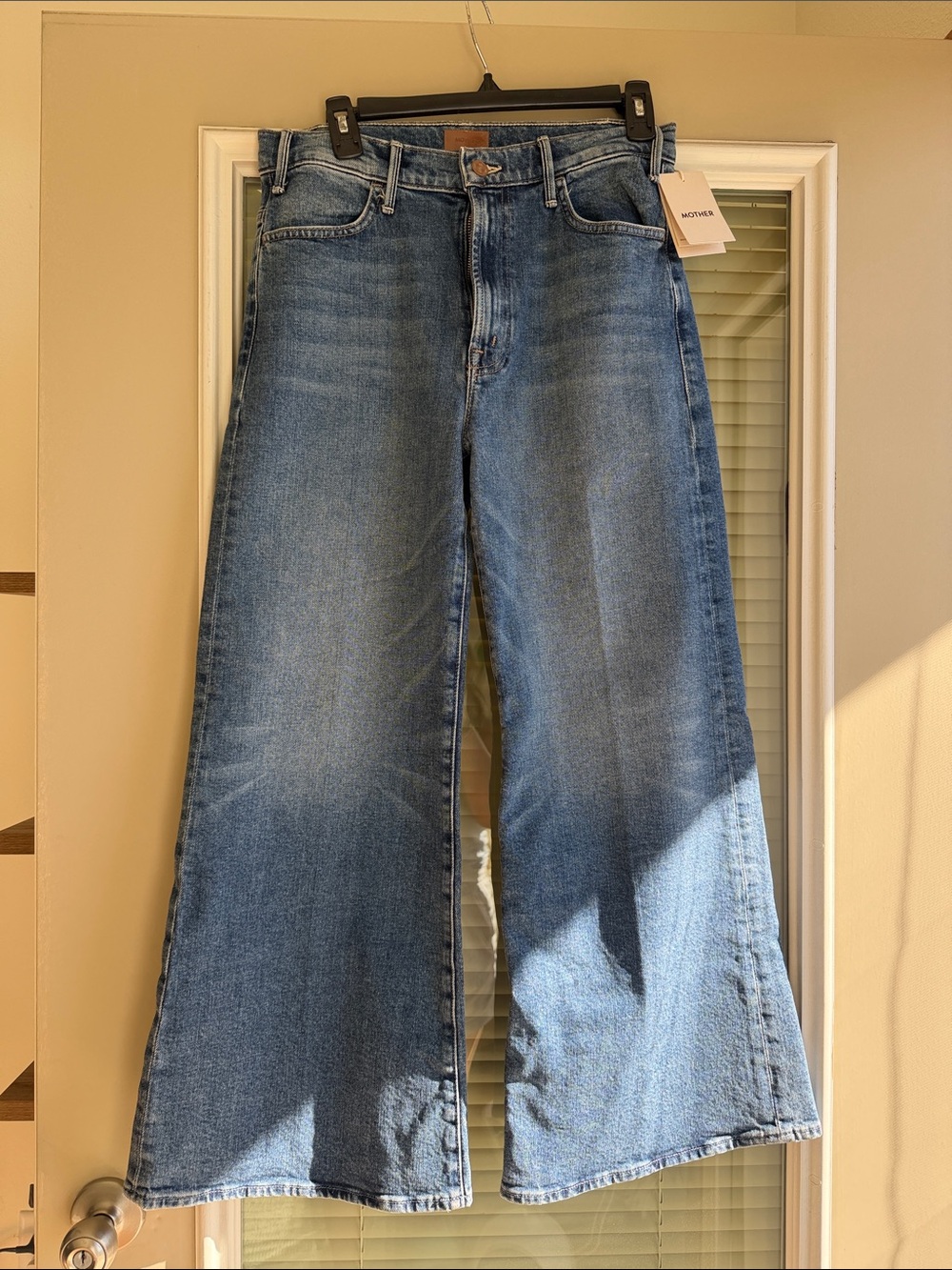 Mother Wide Leg High-Rise Women's Jeans - Blue 29 Ankle (petite)